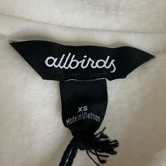 NWT Allbirds Jacket Women XS White Fluff Fleece Pullover 1/4 Snap Sweater Casual - Picture 5 of 7